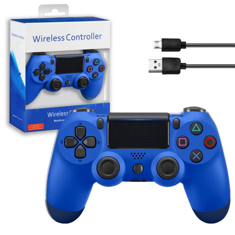 Джойстик PS4 DualShock беспроводной AA  синий (no logo) (50шт/кор) IS794656 1