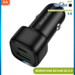 BOROFONE BZ34B/ Авто ЗУ + кабель C-C 1m/ PD + QC 3.0/ 2 USB: Type-C + Type-A/ Выход: 20W+18W/ белый