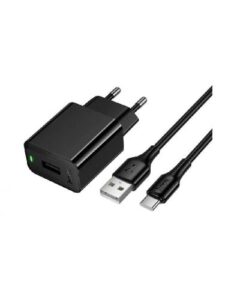 HOCO CS91A/ Сетевое ЗУ + Кабель Micro 1m/ 1 USB/ Выход: 10.5W/ черный 1