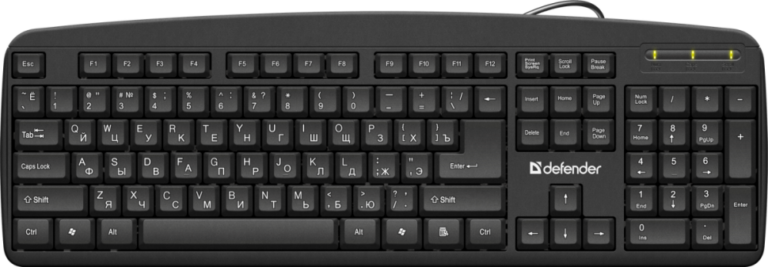Проводная клавиатура Office HB-910 RU,черный,полноразмерная DEFENDER 1