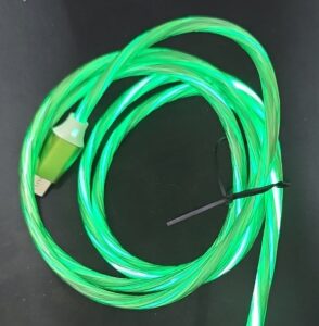 Кабель USB - Type-C светящийся зеленый 1