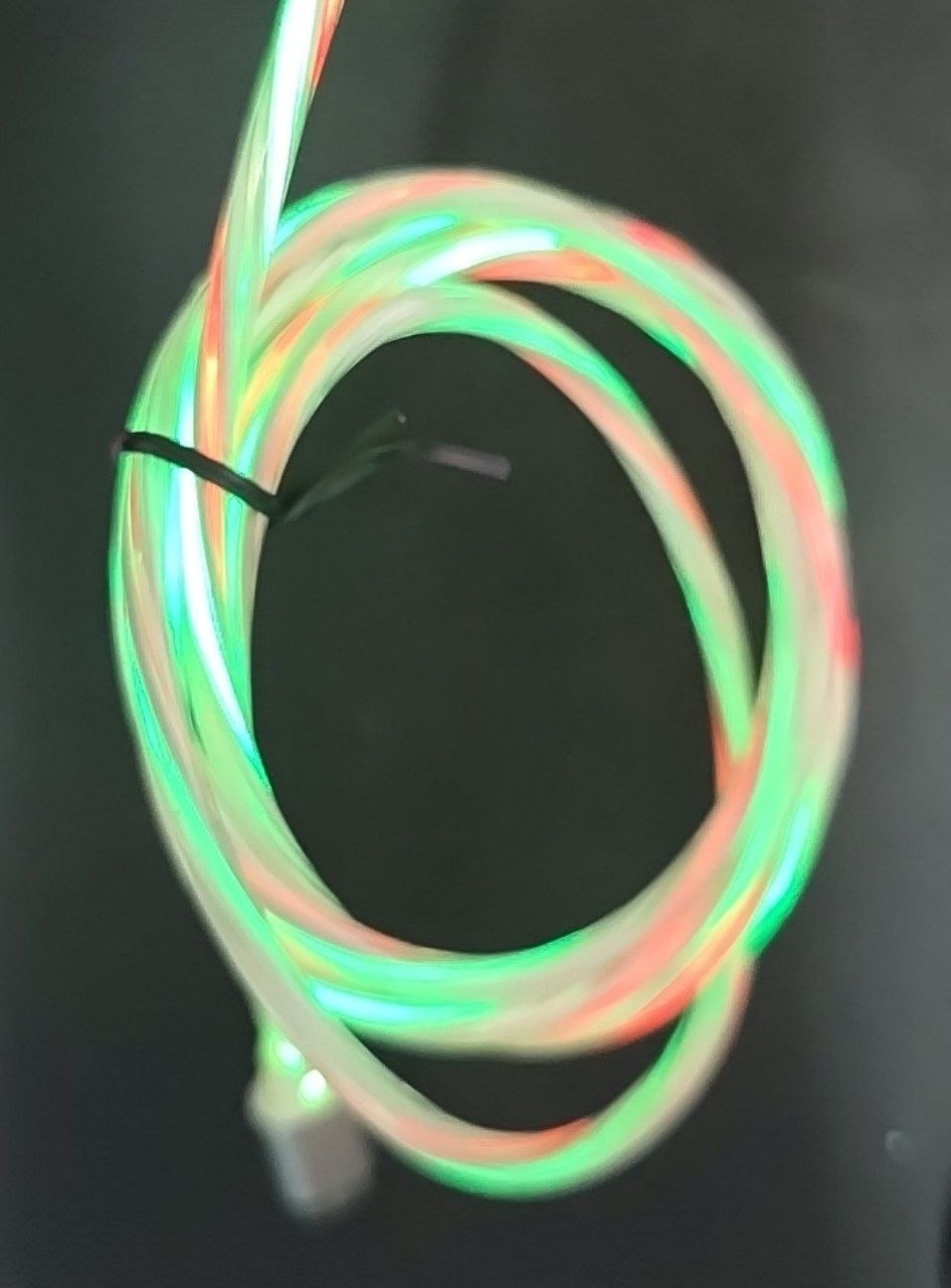 Кабель USB - Type-C светящийся белый 1 Кабель USB - Type-C светящийся белый 1
